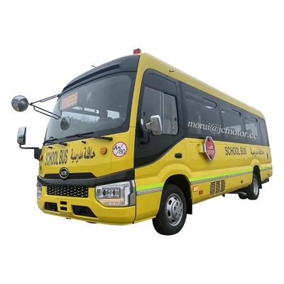 अनुकूलित 7 मीटर कोस्टर मॉडल स्कूल छात्र शटल बस Iveco चेसिस सिस्टम 100kw डीजल इंजन