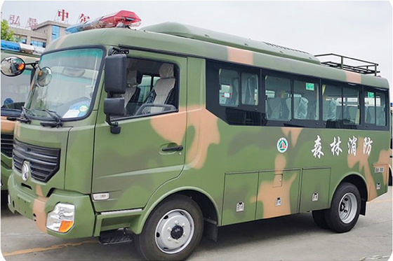 डीजल 170HP पावर कस्टम ऑफ रोड मिलिट्री व्हीकल्स 4x4 बस 6m बॉडी 17 सीट्स