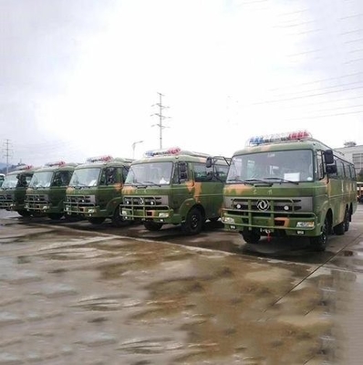 ऑफ रोड टायर सोल्जर्स ट्रांसपोर्ट बस मिलिट्री व्हीकल फॉरेस्ट 6x6 पैसेंजर बस 190HP 30 सीटें