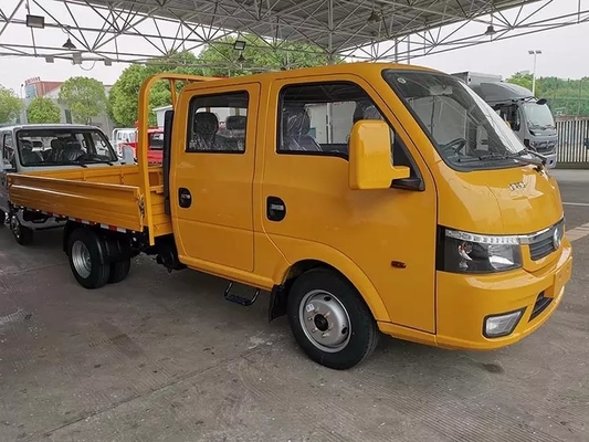 डोंगफेंग लाइट कार्गो ट्रक डबल कैब रो ट्रक बेड कार्गो लाइट्स 90Hp डीजल इंजन