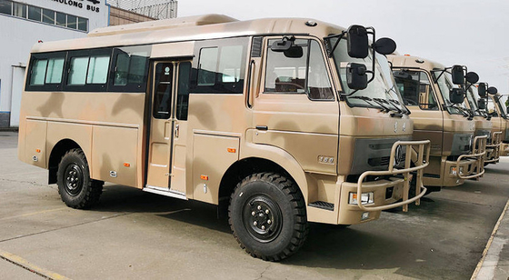 डोंगफेंग ऑफ रोड वाहन 4x4 6x6 ऑफ रोड बस 6.7m बॉडी मैनुअल ट्रांसमिशन