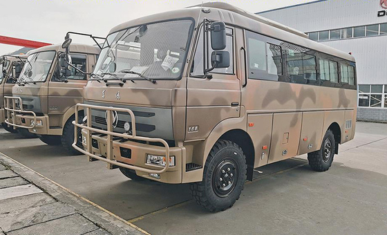 डोंगफेंग ऑफ रोड वाहन 4x4 6x6 ऑफ रोड बस 6.7m बॉडी मैनुअल ट्रांसमिशन