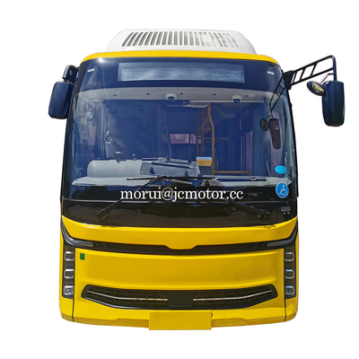 OEM 7.7m बीईवी आरएचडी इलेक्ट्रिक सिटी बस दाएं हाथ का ड्राइव शहरी यात्री परिवहन पूर्ण भार 200 किमी
