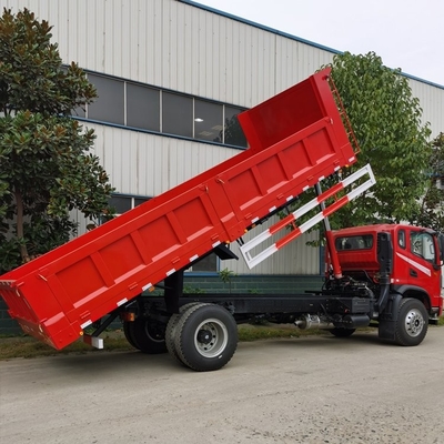 GVW 165HP डीजल इंजन ट्रक टिपर 4x2 18 टन डंप ट्रक व्हीलबेस 3550mm