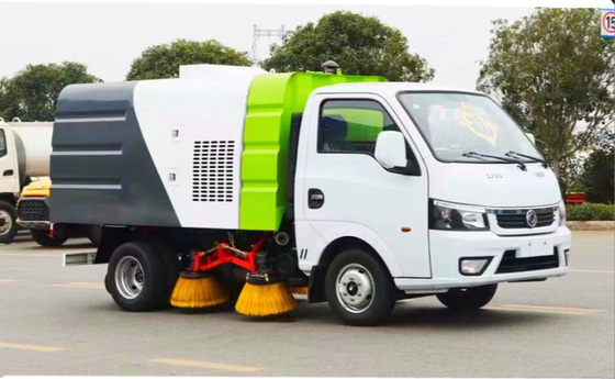 4x2 व्हील नगर स्वच्छता ट्रक गैसोलीन पावर 113hp मिनी रोड स्वीपर