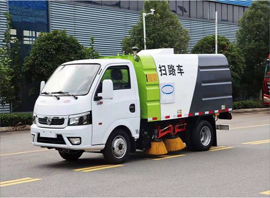 4x2 व्हील नगर स्वच्छता ट्रक गैसोलीन पावर 113hp मिनी रोड स्वीपर
